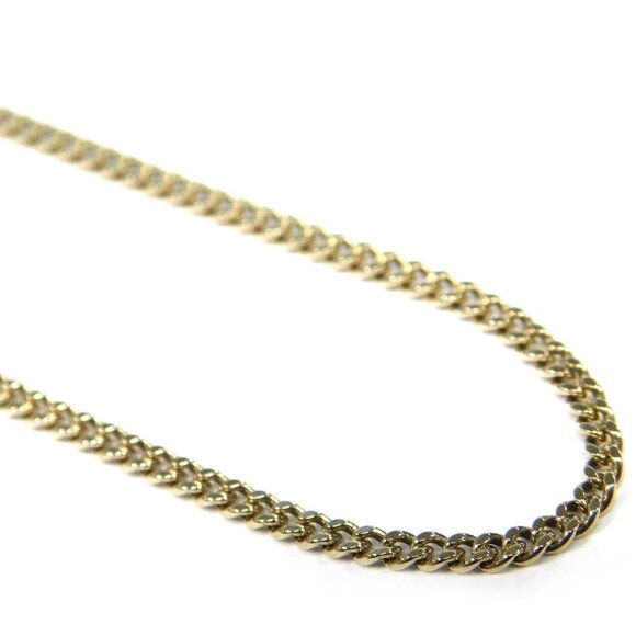 Classic Everyday 10K Gold Chain, Solid Gold Long Necklace, Unisex Everyday Chain - Picture 5 of 6